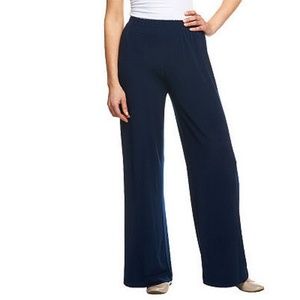 Wide Leg Navy Knit Pants Nwot Xl 